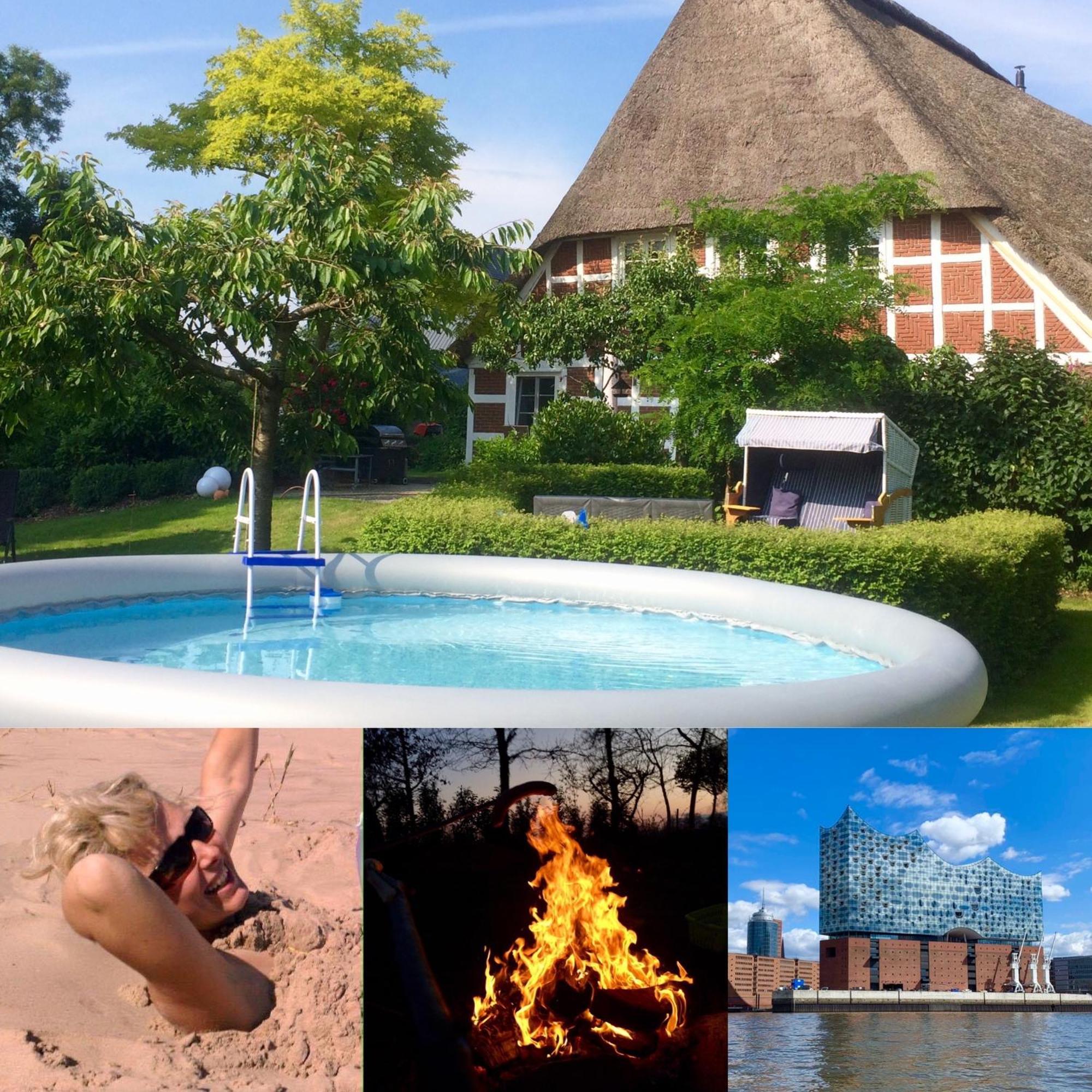 Altes Landhaus Oste, Klavier Appartement, 2 Zimmer Mit Kamin Hemmoor Luaran gambar